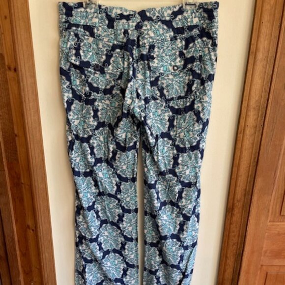 LILLY PULITZER Hey Sailor Wide Leg Palazzo Drawstring Waist Pants M - Picture 2 of 16